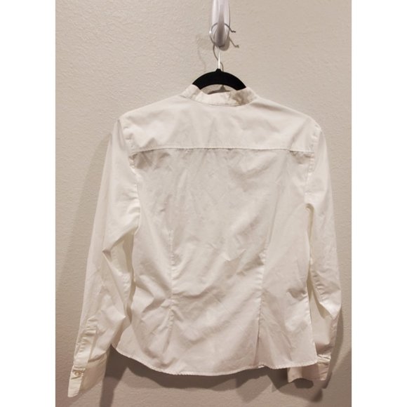 ALFANI White Ruffle Blouse - Picture 4 of 4